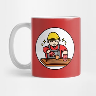 Cute cartoon carpenter Mug